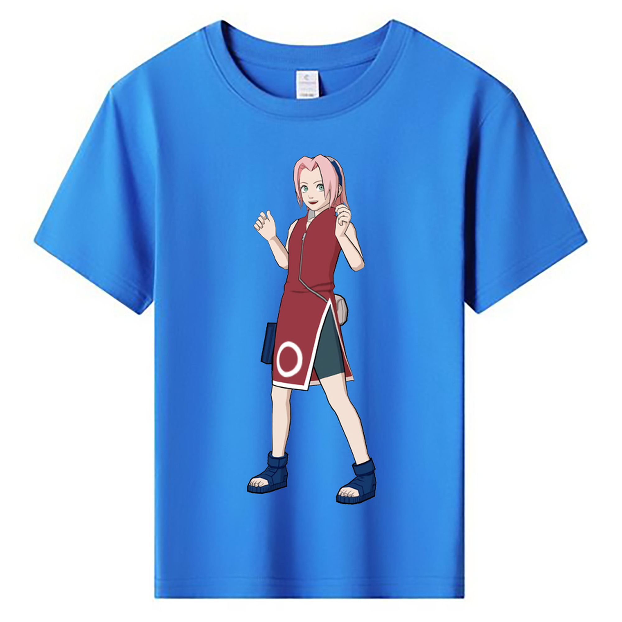 （画像用） NARUTO -ナルト- 春野サクラ Haruno Sakura 綿100％キッズTシャツ（フロントプリント）